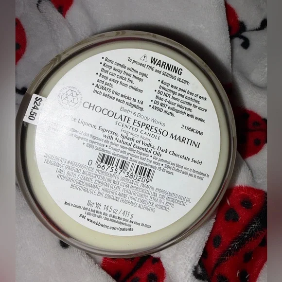 RESERVED Bath and Body Works Chocolate Espresso Martini 3 wick candle - Picture 3 of 3